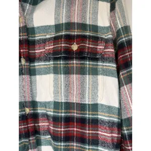 American Eagle Flannel Shirt Womens Medium M green red black Ahh Mazingly Soft thumbnail 2