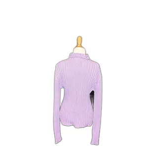Banana Republic Turtle Neck Lavender Purple Sweater Size Large Womens Cotton thumbnail 3