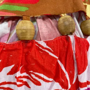 Farm Rio Bright Tropical Dress Wood Beads Colorful Summer Long Sundress Size M thumbnail 6