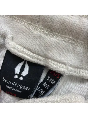 beardedgoat Womens XS/S Off White French Terry Hoodie Shorts Lounge Matching Set thumbnail 10