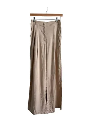 Anthropologie Amadi Pleated Wide Leg Pants Tencel Light Brown XS NWT $160 thumbnail 3