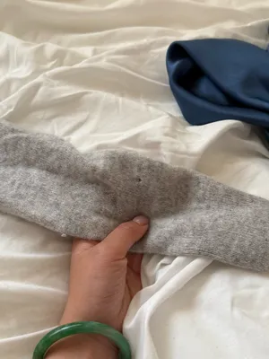Nordstrom Light grey cashmere sweater thumbnail 4