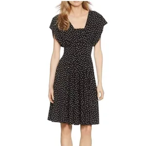 White House Black Market Convertible‎ Dress Women 0 Black Polka Dot Genius Retro thumbnail 5