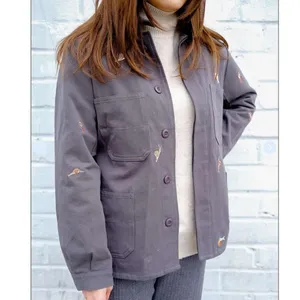 WYLLIS gray embroidered snail jacket size thumbnail 10