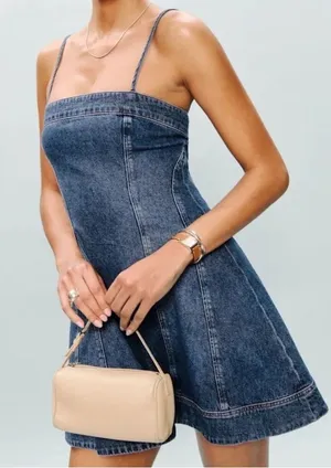 Reformation Elma Denim Mini Dress 6 thumbnail 1