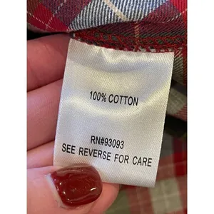 Tyler Boe Shirt Women Small Red Plaid Cotton Collared‎ Pleated Tina Tunic Preppy thumbnail 11