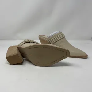 NEW Dolce Vita Sita Mules 9 Sand Nubuck Pointed Toe Block Heel Leather Slip On thumbnail 7