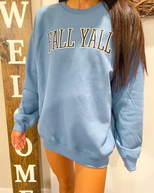 Fall Yall Crewneck White thumbnail 2