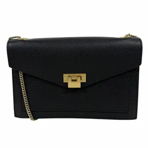 REISS Coleville Small Leather Crossbody Bag Convertible Shoulder Bag Black thumbnail 3