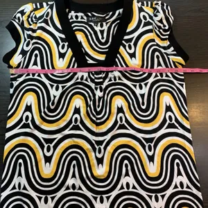 ABS Allen Schwartz Retro Y2K 70s Style Dress Womens Large‎ Square Neck Stretch thumbnail 8