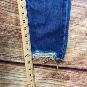 American Eagle Hi-Rise Girlfriend Distressed Medium Wash Womens Blue Jeans sz 8 thumbnail 7