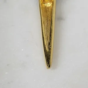 Monet Vintage Enamel Brooch Pin Black Gold Tone Art Deco Statement Jewelry thumbnail 7