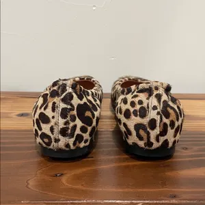 J. Crew Anya Scrunchie Ballet Flats in Calf Hair Size 6 Leopard Print thumbnail 5