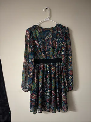 Flying Tomato Paisley Boho Babydoll Dress Size M | Embroidered Empire Waist thumbnail 2