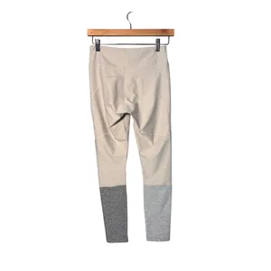 Outdoor Voices Womens Leggings S Beige Grey TechSweat Colorblock Athletic Gym thumbnail 2