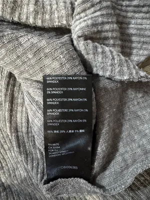 Urban Outfitters Ribbed Henley Long Sleeve Top - Gray thumbnail 9
