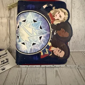 Loungefly The Marvels Group Zip Around Wallet Glows In The Dark Superhero Comics thumbnail 6
