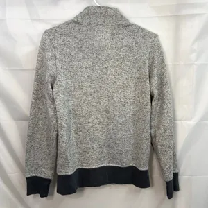 OTS women's gray Pittsburgh Steelers NFL embroidered knit mock‎ neck jacket zip thumbnail 7