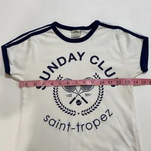 Urban Outfitters Sunday Club Saint Tropez Ringer Tee Size M Retro Graphic T-Shir thumbnail 4