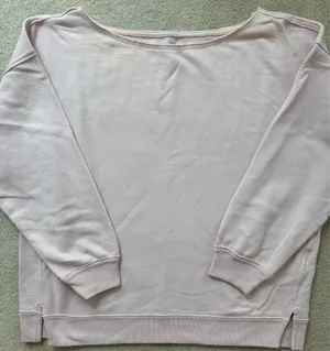 Hollister Off-The-Shoulder Sweatshirt Light Pink Oversized thumbnail 2