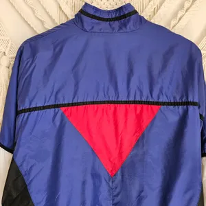 Nike‎ Vintage 90s Style Colorblock Windbreaker Jacket Red Blue Purple Womens L thumbnail 8