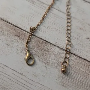 Large Bracelet or Anklet - 7" - 9 & 7/8" Gold Tone Shell Charm - Heavy Tarnish thumbnail 4