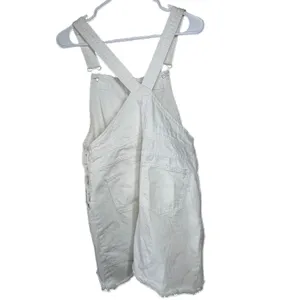 Envy White Denim Overall Skirt Womens Small‎ Pinafore Dress Mini Festival Boho thumbnail 10