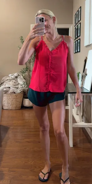Shein Red Spaghetti Strap Top thumbnail 1
