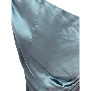 Elliatt One Shoulder Satin Draped Midi‎ Dress Blue Small Cocktail Party Wedding thumbnail 4