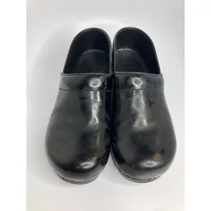Sanita Clogs Women 41 Black Good Patent Leather Professional Slip On Comfort thumbnail 2