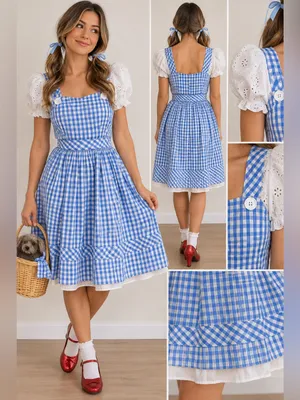 Wizard of Oz Dorothy Gingham Costume Dress Women’s Size S thumbnail 2