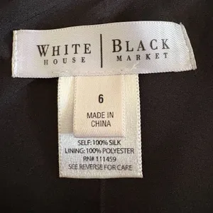 White House Black Market Silk Knee Length Swing Skirt Geometric Print‎ Size 6 thumbnail 4