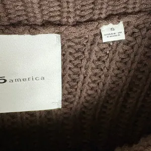 525 America Cate Cotton Sleeveless Turtleneck Sweater Chocolate Brown Size Small thumbnail 6