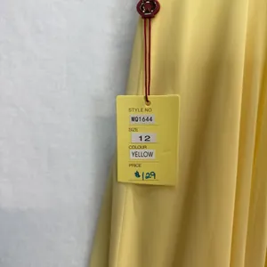 Yellow strapless evening gown Dreess MayoQueen Size‎ 12 thumbnail 12