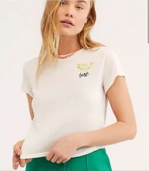 Free People We The Free Fruit Medley Lime Tart Tee Graphic Casual Elevated Basic Med thumbnail 1