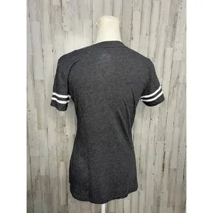 Carolina Panthers Women's V-Neck T-Shirt Gray‎ Size Small NFL Apparel thumbnail 3