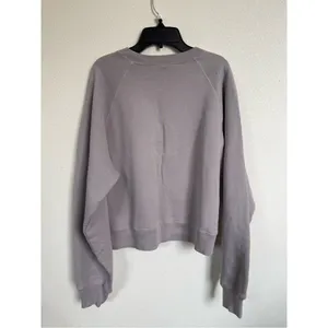 SKIMS French Terry Shrunken Crew Sweatshirt Mineral Gray L NWT thumbnail 3
