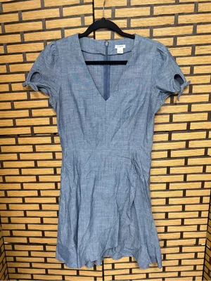 J. Crew chambray cotton dress size 2 thumbnail 1