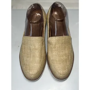 Vionic Kensley Raffia Platform Loafers Tan Gold Metallic Lug Sole Shoes Womens 7 thumbnail 2