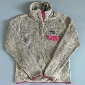 Patagonia Re-Tool Snap-T Pullover Gray‎ Purple Polartec Fleece Womens Jacket thumbnail 4