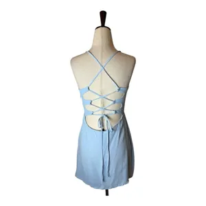 NBD Dress Women Small Blue Lace Up Back Fit And‎ Flare Mini Party Cocktail thumbnail 4