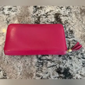 Gucci Pebbled Calfskin Soho Zip Around Wallet, magenta 💕 thumbnail 2