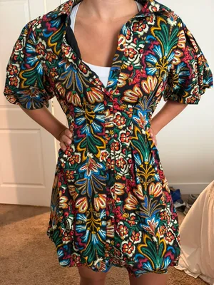 Olivaceous Dress Mini Floral thumbnail 3