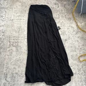 Lulus Excellent Sensation Black Strapless Ruffled Maxi Dress Size 1X NWT Formal thumbnail 4