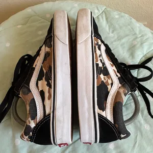 Vans Old Skool Black and Tan Camouflage Sneakers women’s size 6 thumbnail 4