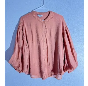 Pink Chunky Knit Button-Up Cardigan Sweater – Size Large Description: thumbnail 6