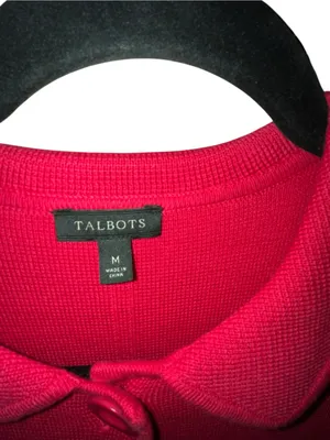 Talbots Bright Pink Button-Front Cardigan Sweater thumbnail 3