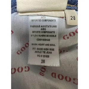 Alice + Olivia Good High‎ Rise Skinny Crop Ankle Tie Jeans Heart & Soul Size 28 thumbnail 12