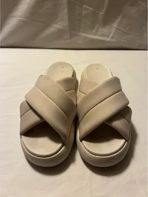 TOMS Mallow Crossover Platform Sandals in Beige Size 8 thumbnail 6