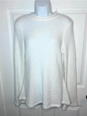 Anthropologie Maeve Tie Back Bell Sleeve Top Tunic Sweater Ivory White S NWT thumbnail 6